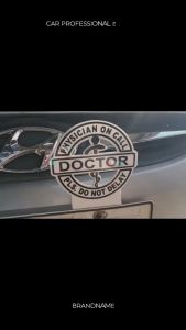 Doctor Physician Acrylic Car Emblem (Premium Quality) (Circle)