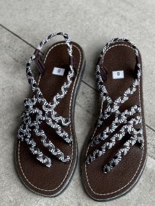 Anti-Slip Anti-Odor Wear-Resistant Casual Comfortable Handmade Womens Flat Bottom Sandals Fashionable Low Cut Slip-On Shoes