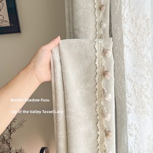 MEIYUAN | French Vintage Style Chenille Embroidered Curtains