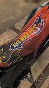 Sarung Jok Crf 150L Supermoto / Cover Jok Motor Crf 150l Full Printing Anti Cakar Kucing JP-02