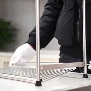 不锈钢沥水架:厨房碗碟整理利器,晾放碗筷收纳架 Stainless Steel Dish Drying Rack: Kitchen Organizer for Plates and Utensils Drain and Storage