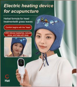 Home moxa fumigation cap head hot compress electric heating herbal physiotherapy