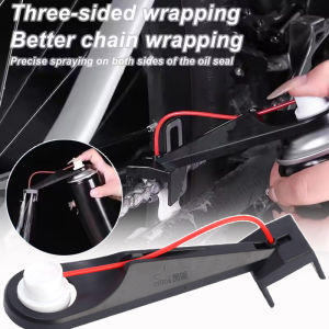 2PCS Motorcycle Chain Oiler Spray Gear Motorcycle Chain Oil Applicator for Motorcycle Mess-Free Chains Wax Chain Cleaner Attachment