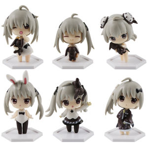Bandai | 1/6pcs Mini Kasugano Sora Car Ornaments Yosuga kawaiii Action Figure girl Host Computer Chassis Decor Ornamen