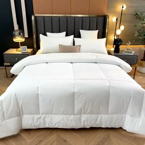 Ecoweave Four Seasons White Comforter Quilt Hotel Quilt Core Bedding Cotton Modern Stylish Comforter Blanket Filler / Duvet Filler / Quilt Filler | Alternative Bed Comforter Filler