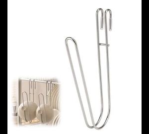 1/2/3 Stainless Steel Hook Multi-Purpose Hook Free Punching Double S-Shape Hook Kitchen Bathroom Door Back Coat Towel Storage