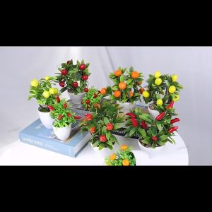 PT25 Pot Tanaman Hias Bunga Hias Plastik Ornamen Pot Bonsai Artificial Flower Decoration