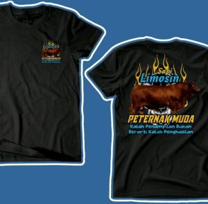 Tshirt Kaos Hitam SAPI Limosin PETERNAK MUDA Kalah Penampilan Bukan Berarti Kalah Penghasilan-DTF KUNING BIRU kaos Kata kata Tshirt hitam lengan pendek pria wanita