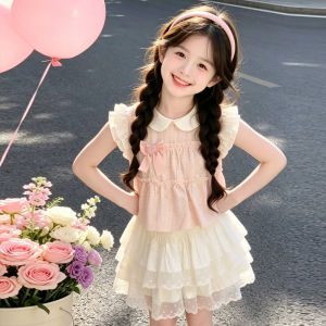 LIREGONGZHU | Stylish Summer Childrens Set Mini Skirt Korean Style