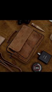 TAS SELEMPANG KULIT CRAZY HORSE UNTUK PRIA - ELEGAN KLASIK & PRAKTIS