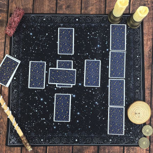 Tarot Cloth For Tarot Cards Mystical Starry Sky Constellation 、Altar Cloth Tarot Table Cloth Soft Small Tablecloth Home Decor