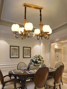 HADLITE | Luxury Grand European Style Solid Copper Marble Chandelier