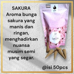 Buhur Dupa Kerucut Qodha Aroma SAKURA isi 50 pcs pengharum ruangan aromaterapi dupa bukhur aja