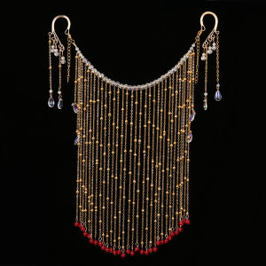 Elegant Ancient Chinese Face Curtain Ear Hanging Tassel Headwear Full Set Super Fairy Atmosphere Accessories Hair Accessories