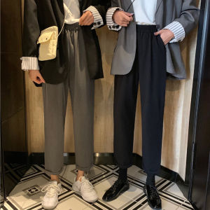 กางเกงขายาวทรงหลวมเอวสูง ทรงตรง แฟชั่นฤดูใบไม้ร่วง สำหรับผู้หญิง กางเกงขายาวทรงหลวมสไตล์ฮ่องกง กางเกงขายาวทรงตรง ทรงตรง ทรงหลวม