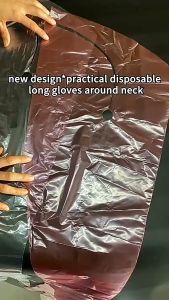 Shoulder lenght gloves 50 Pcs per pack 90CM Thickened Disposable Long-arm Gloves shoulder length gloves