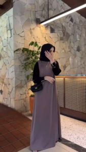 SABINA DRESS MELAYU STYLE OOTD CERUTY BABYDOLL MIX PAYET TERBARU 2025 / GAMIS SYARI WANITA MUSLIM MEWAH ELEGAN / GAMIS LEBARAN MEWAH ELEGANT