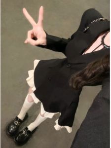 CHANGTONG | Elegant Black Stylish Ladylike A-Line Short Dress