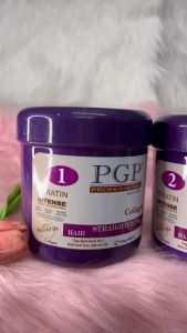 Thuốc duỗi tóc PGP PHỦ BÓNG NANO 900mlx2 (hộp gồm 2 hũ 900ml) - Bóng mượt gấp 3 lần rút ngắn thời gian duỗi