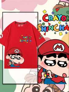 Super Mario and Shin-chan Anime T-shirt