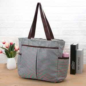 Waterproof Canvas Tote Bag Large Size Oxford Cloth Womens Shoulder Bag Casual Style for Commuting and Classes