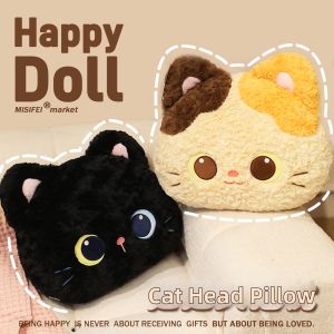 MISIFEI | Three-color Cat Plush Pillow Cushion