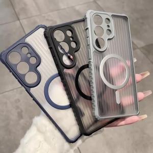 Transparent For Magsafe Magnetic Protective Case For Samsung Galaxy S26 Ultra S25 Plus S24 S23 FE S22 Wireless Charging Cover