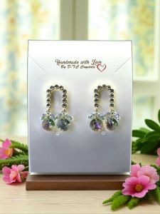 [D.T.C Crystals] 14K U-Shaped Earstuds with Swarovski Crystals