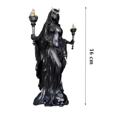Hekate Niktipolos The Witch of The Night Witch of The Night Figurine Dark Goddess Hecate Altar Sculpture Pagan Home Decor
