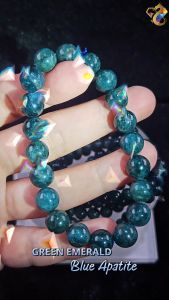 Rare Premium Grade Cat Eyes Green Emerald Blue Apatite Bracelet