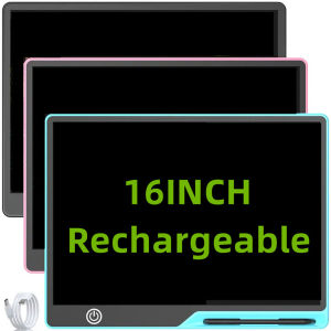 16inch/41cm Single Color USB Rechargeable LCD Writing Tablet Birthday Christmas Or Halloween Gift