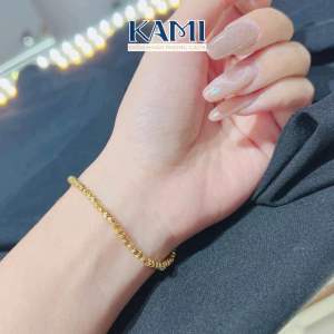 Lắc bi nhỏ mini chạm khía mẫu mới siêu đẹp Kami trang sức sỉ LBM01