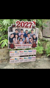 2027 Custom Photo Calendar Personalized Gift with Family Design Sinda Board 5mm Thick Fade Resistant Ready to Hang Merry Christmas Happy New Year