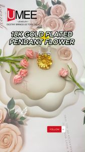 18k Gold Plated Pendant w/Flower Design Jewelry Accessories For Women