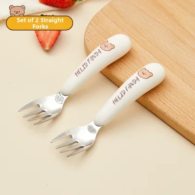 WODEBAIHUI | 316 Stainless Steel Spoons Forks Set for Baby