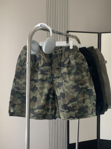 กางเกงขาสั้นทำงานแบบลำลองสำหรับผู้ชาย กางเกงขาสั้นลำลอง กางเกงขายาวห้าส่วน กางเกงชายหาด กางเกงทรงหลวม กางเกงขายาวแบบสวมหัว ด้านนอกเป็นผ้าฝ้ายผสมโพลีเอสเตอร์