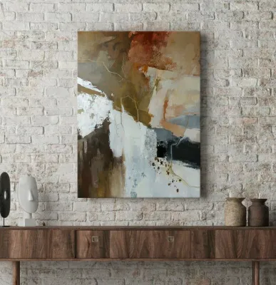 lukisan abstrak minimalis lukisan asli kanvas ukuran 60cm×80cm hanya lukisanya saja belum dengan pigura