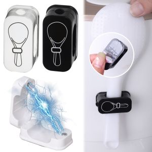 Magnetic Open-Close Rice Spoon Storage Rack Kitchen Wall-Mounted Rice Cooker Rice Paddle Holder Non-Stick Rice Hanging Rack