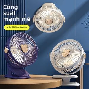 USB Rechargeable Clip-on Desk Fan with Strong Wind