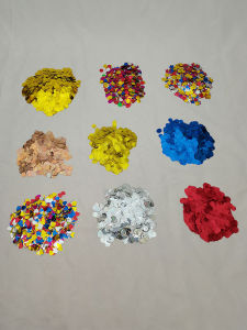 Transparent round Shiny Ball Filling Material for Scene Decoration Bar KTV Colorful Confetti Star Heart Paper Shred Balloons