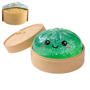 Beast Kingdom | Premium Squishy Steamed Bun Dumpling Toy Slow Rising Glitter Stress Ball Stretchy Decompression Fidget Toy Desk Travel Gift ﻿