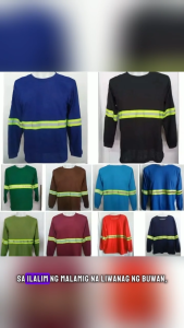Men’s Long-Sleeve Safety Shirt | Reflective Strips | Construction & Roadwork Essential