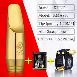KUNO Alto Saxophone Metal Mouthpiece High Baffle Saxophone Mouthpiece Saxophone Accessory