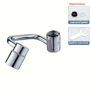 Kitchen faucet extender 1080 ° rotating stainless steel universal splash proof dual-mode bathroom sink accessory with adapter
