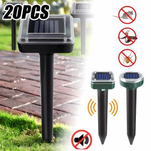 1/2/4pcs Ultrasonic Solar Power Pest Outdoor Repellent for Snake Mosquitoes Mouse Mole Animal LED Light Repeller Yard Garden\\n\\n What is Ultrasonic Solar Power Pest Outdoor Repellent?\\n\\nThe ultrasonic solar power pest outdoor repellent is a device designed to protect your garden and yard from various pests using ultrasonic waves and solar energy. This innovative product comes in packs of 1, 2, or 4 units, making it suitable for different sizes of outdoor spaces.\\n\\n Key Features\\n\\n- **Ultrasonic Waves:** Ultrasonic waves are emitted to repel pests such as snakes, mosquitoes, mice, moles, and other animals.\\n- **Solar Power:** Solar panels power the device, ensuring a clean and sustainable energy source.\\n- **LED Light:** A built-in LED light provides visibility at night and adds an extra layer of pest control.\\n- **Multi-Pack Options:** Choose from 1, 2, or 4 units depending on your needs.\\n\\n How Does It Work?\\n\\nThe ultrasonic solar power pest outdoor repellent works by emitting high-frequency sound waves that are undetectable to humans but repel pests. These sound waves disrupt the pests' communication and navigation abilities, making them leave the area. The solar panels convert sunlight into electricity, powering the device throughout the day and night.\\n\\n Benefits of Using Ultrasonic Solar Power Pest Outdoor Repellent\\n\\n Effective Against Various Pests\\n\\nThe ultrasonic solar power pest outdoor repellent is effective against multiple types of pests, including snakes, mosquitoes, mice, moles, and other animals. This makes it a versatile solution for protecting your garden and yard from different threats.\\n\\n Environmentally Friendly Solution\\n\\nBy using solar energy, this product reduces reliance on non-renewable energy sources and minimizes its carbon footprint. It's a sustainable and eco-friendly option for pest control.\\n\\n Easy Installation and Maintenance\\n\\nInstalling the ultrasonic solar power pest outdoor repellent is simple and hassle-free. Just place the units in the desired location and ensure they receive adequate sunlight. Regular maintenance involves cleaning the solar panels and checking the LED light.\\n\\n How to Choose the Right Ultrasonic Solar Power Pest Outdoor Repellent\\n\\n Consider Your Pest Problem\\n\\nEvaluate the specific pests you're dealing with and choose a repellent that targets those pests effectively. For example, if you have a snake problem, look for a model that specifically repels snakes.\\n\\n Evaluate the Coverage Area\\n\\nDetermine the size of your garden or yard and choose a multi-pack option that covers the entire area. For larger spaces, consider purchasing multiple units to ensure comprehensive protection.\\n\\n Assess the Durability and Reliability\\n\\nLook for products made from durable materials that can withstand harsh weather conditions. Check reviews and ratings to ensure the product has a good reputation for reliability.\\n\\n Tips for Using Ultrasonic Solar Power Pest Outdoor Repellent\\n\\n Proper Placement\\n\\nPlace the ultrasonic solar power pest outdoor repellent in strategic locations around your garden or yard. Position them near entry points, such as gates or windows, to prevent pests from entering.\\n\\n Regular Maintenance\\n\\nClean the solar panels regularly to ensure they receive adequate sunlight. Check the LED light periodically and replace it if necessary.\\n\\n Monitor Effectiveness\\n\\nKeep an eye on the pest population in your garden or yard. If you notice an increase in pests despite using the repellent, consider adjusting its placement or trying a different model.\"
