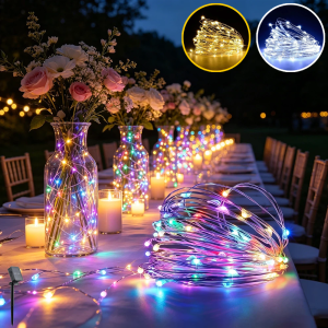 Courtyard Decor Solar LED Light String 940.5cm/370.28inches 100LEDs Constantly on/flashing Outdoor Picnic Festival Wedding Decor