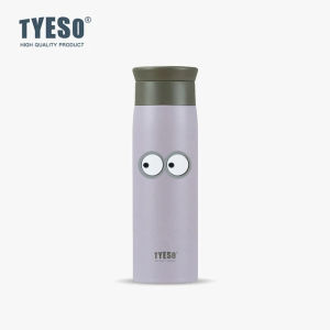 TYESO | Tyeso 500ml Thermoses Eye Adhesive Stickers Stainless Steel Insulated Water Bottle Simple Round Shoulder Portable Travel Mug