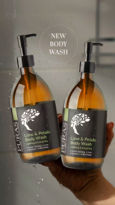 PURAS Lime & Petals Body Wash - Refreshing & Hydrating | Gentle Daily Cleanser | Essential Oils & Botanical Extracts
