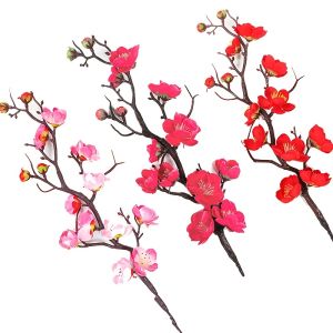 1pcs Simulated Plum Blossom Spring Festival Valentines Day Wedding Mothers Day Indoor Home and Outdoor Garden Decoration