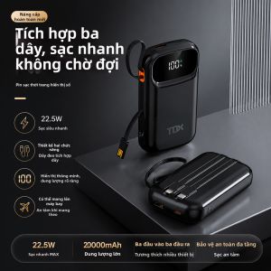 IFKOO | Sạc Dự Phòng Dung Lượng Cao Được Phê Duyệt Trên Máy Bay 3C Certified Với Dây Cáp Tích Hợp